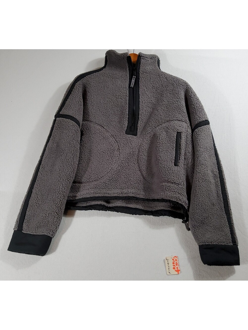 Free People FP Movement Pullover Sweater Mountain High Half-Zip Fleece Sz S Gray - Picture 1 of 9